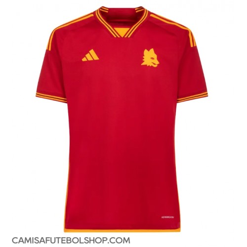 Camisa de time de futebol AS Roma Replicas 1º Equipamento Feminina 2023-24 Manga Curta